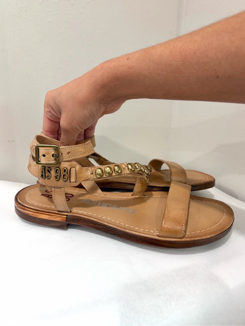 A.S. 98 Gerrick Strappy Studded Sandals